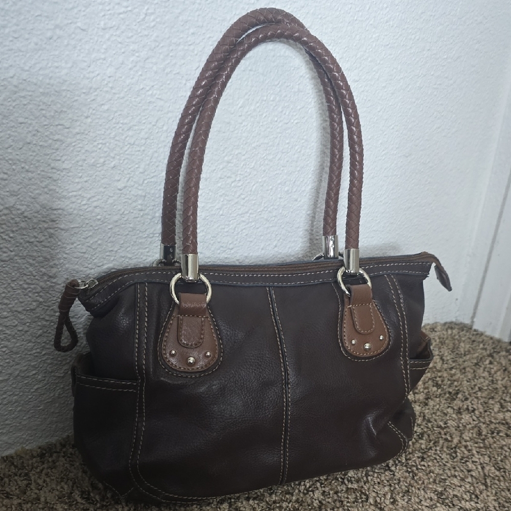 Relic Beautiful Dark Brown & Light Brown Medium Rope Accent Shoulder Bag (EUC)✨️